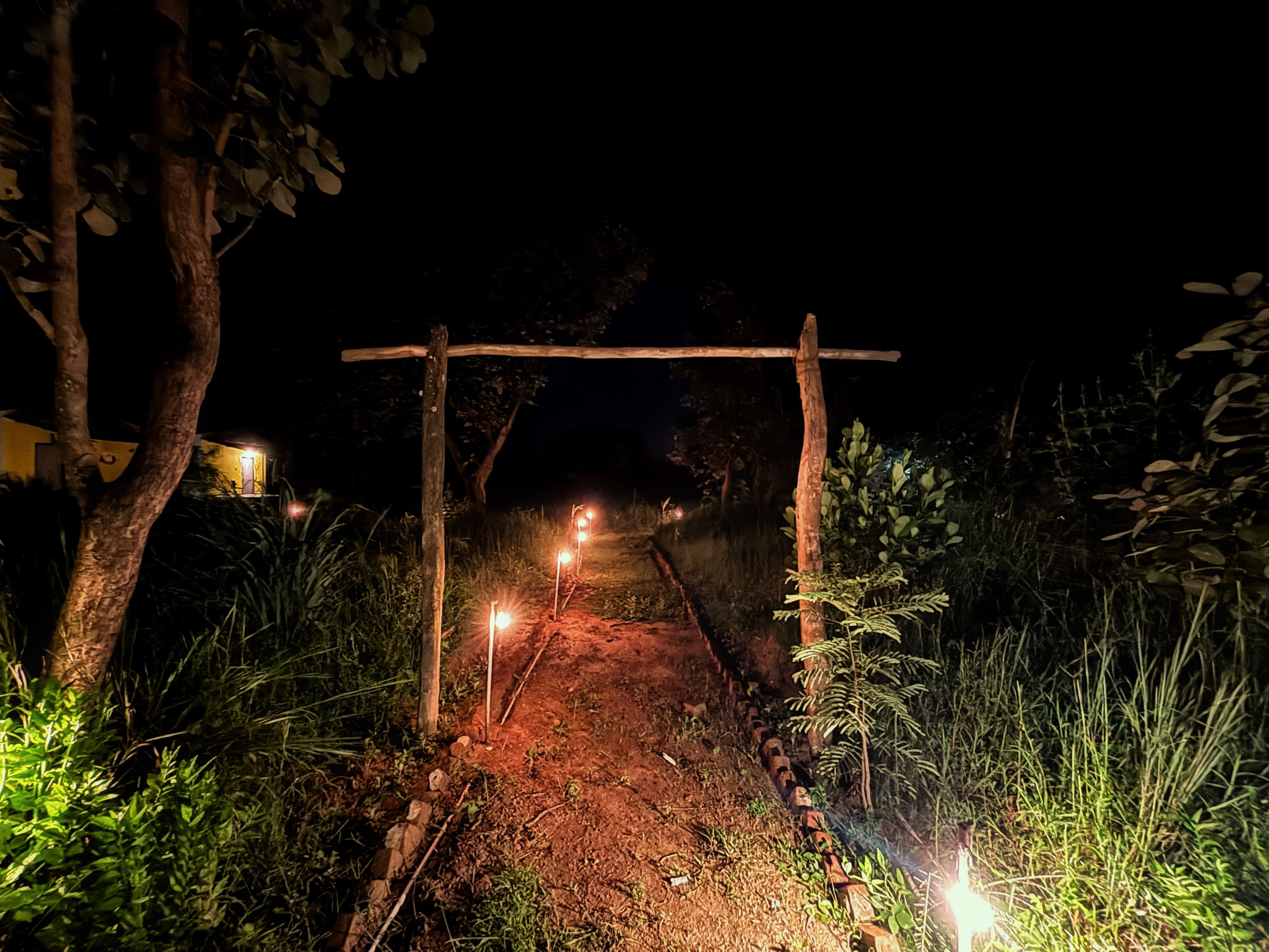 Main entrance and exterior of Tiger's Hill Retreat Kanha
